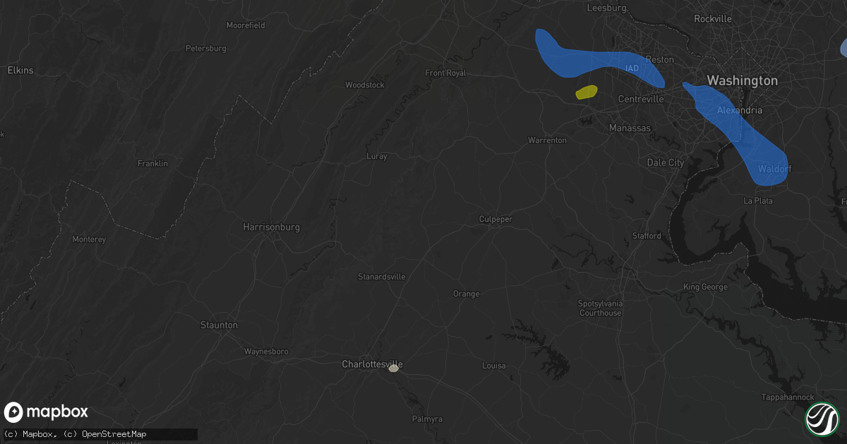 Hail map in Banco, VA on June 12, 2026