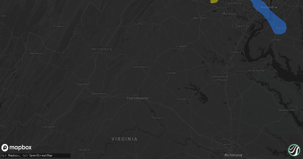Hail map in Barboursville, VA on June 12, 2026