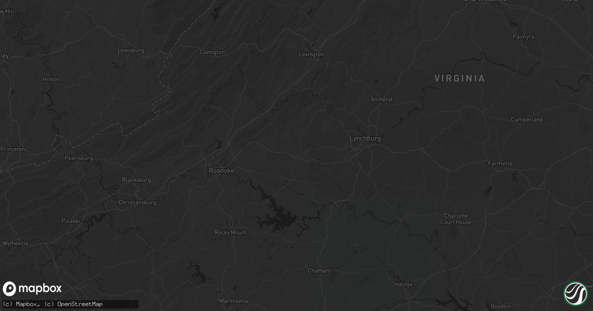 Hail map in Bedford, VA on June 12, 2026