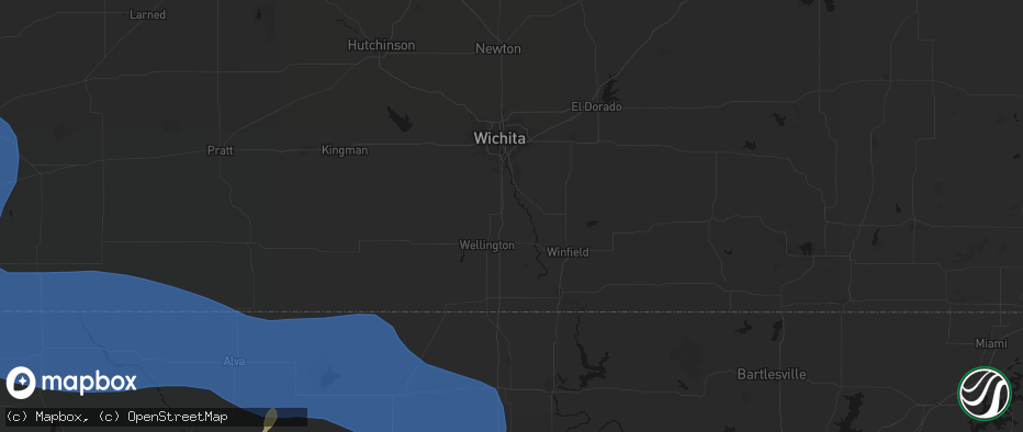 Hail map in Belle Plaine, KS on June 12, 2026
