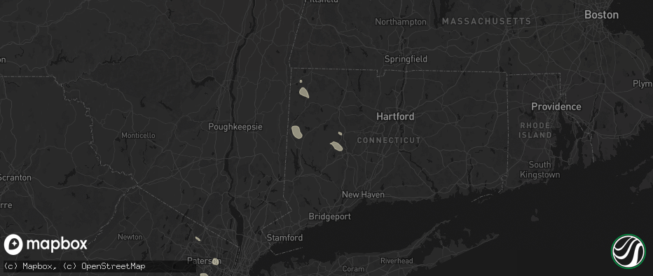 Hail map in Bethlehem, CT on June 12, 2026