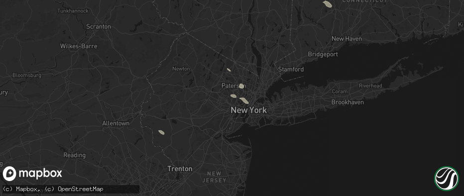 Hail map in Bloomfield, NJ on June 12, 2026