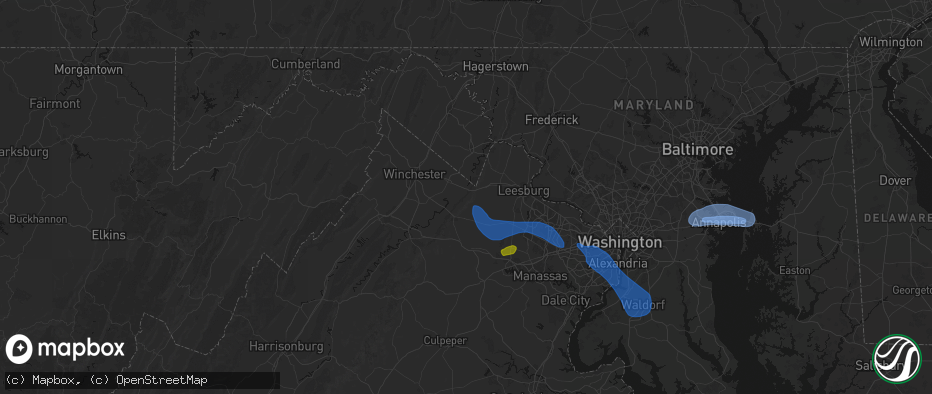 Hail map in Bluemont, VA on June 12, 2026