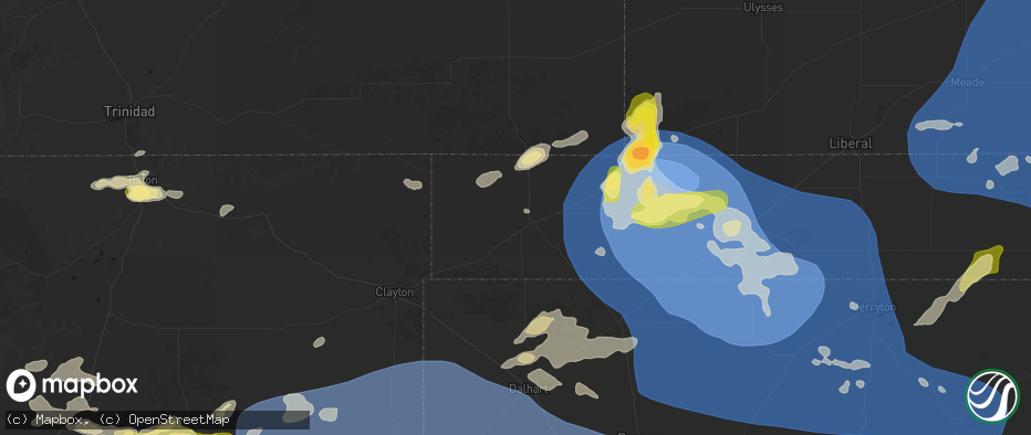 Hail map in Boise City, OK on June 12, 2026