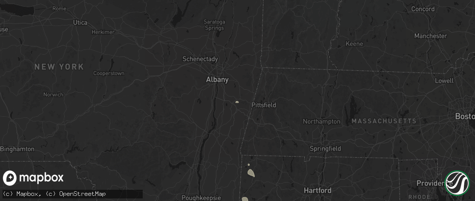 Hail map in Brainard, NY on June 12, 2026