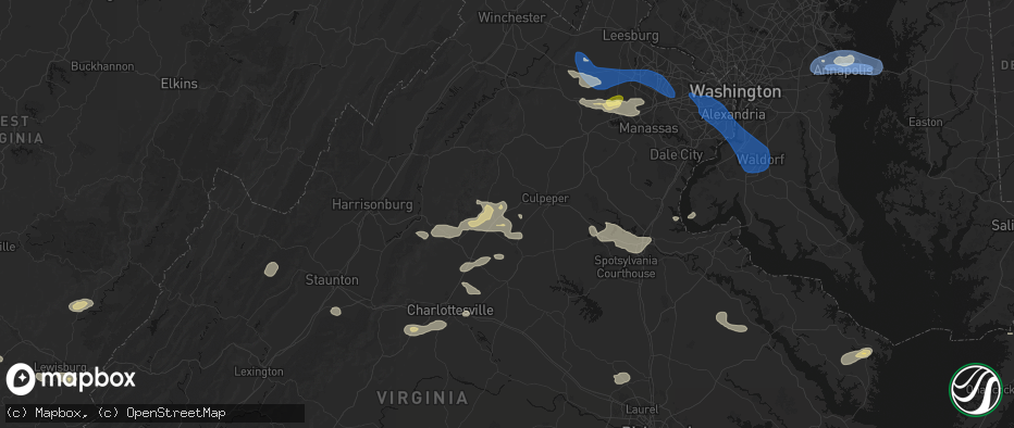 Hail map in Brightwood, VA on June 12, 2026