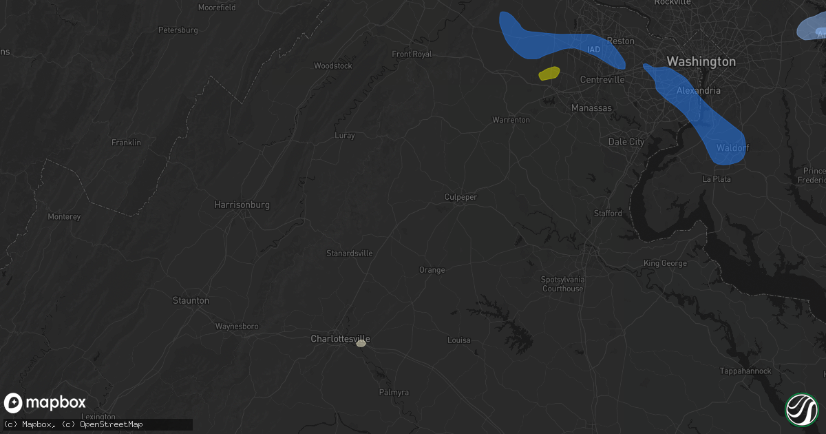 Hail map in Brightwood, VA on June 12, 2026