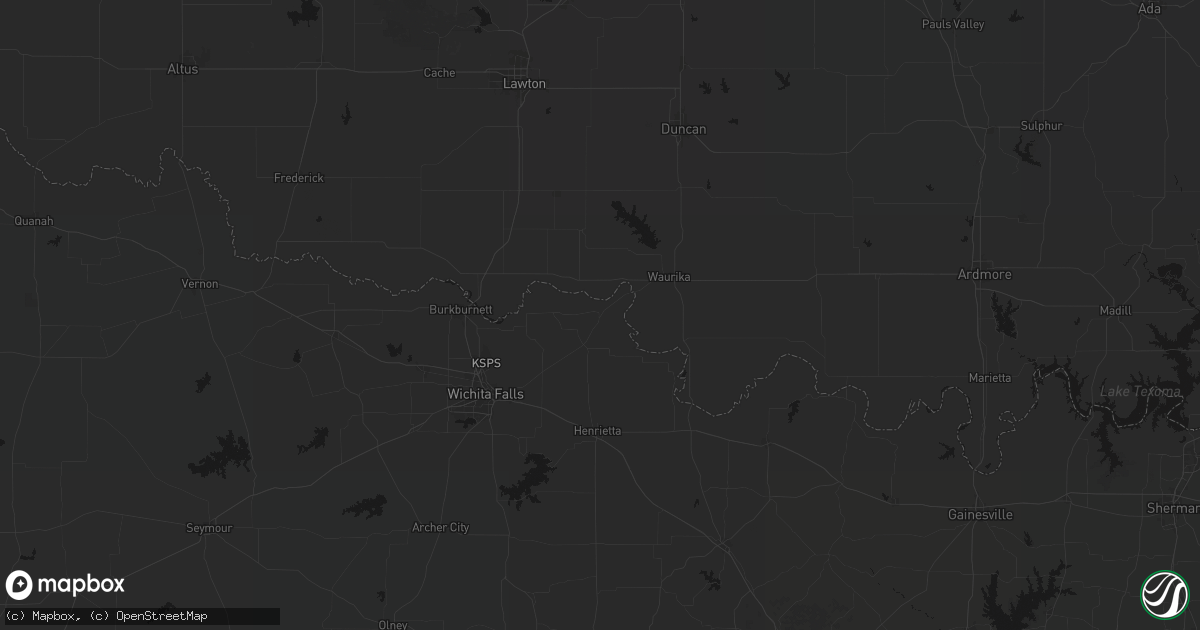 Hail map in Byers, TX on June 12, 2026