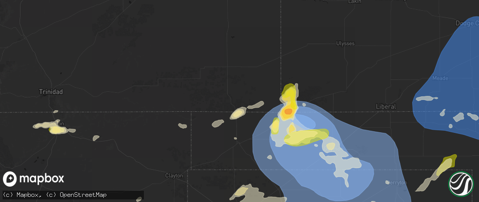 Hail map in Campo, CO on June 12, 2026