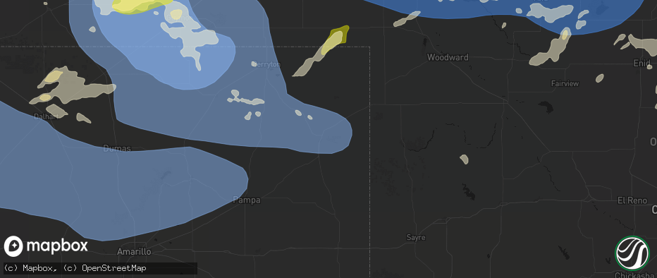 Hail map in Canadian, TX on June 12, 2026
