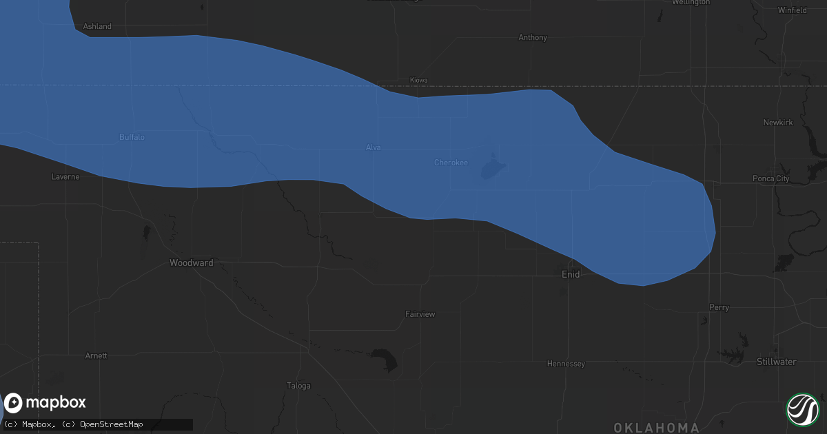 Hail map in Carmen, OK on June 12, 2026