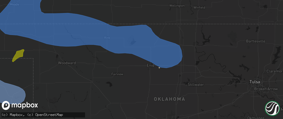 Hail map in Carrier, OK on June 12, 2026