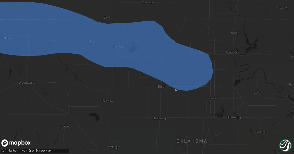 Hail map in Carrier, OK on June 12, 2026