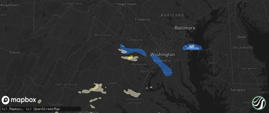 Hail map in Catharpin, VA on June 12, 2026