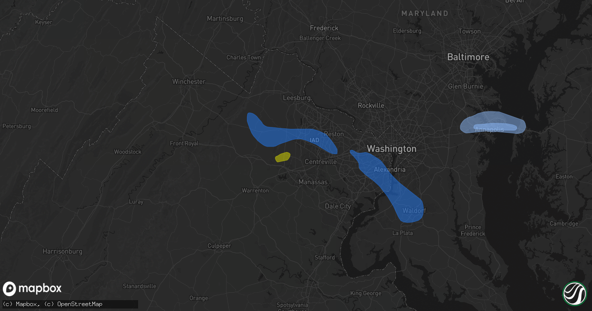 Hail map in Catharpin, VA on June 12, 2026