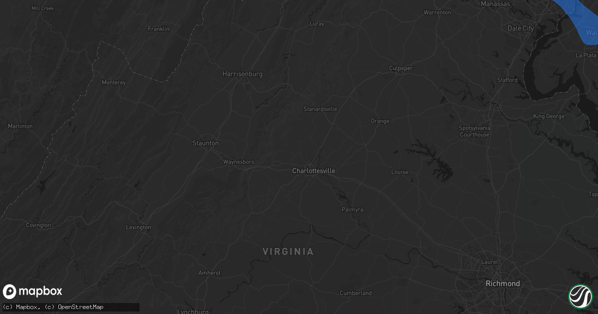 Hail map in Charlottesville, VA on June 12, 2026