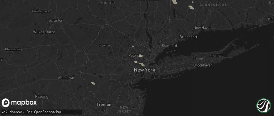 Hail map in Clifton, NJ on June 12, 2026