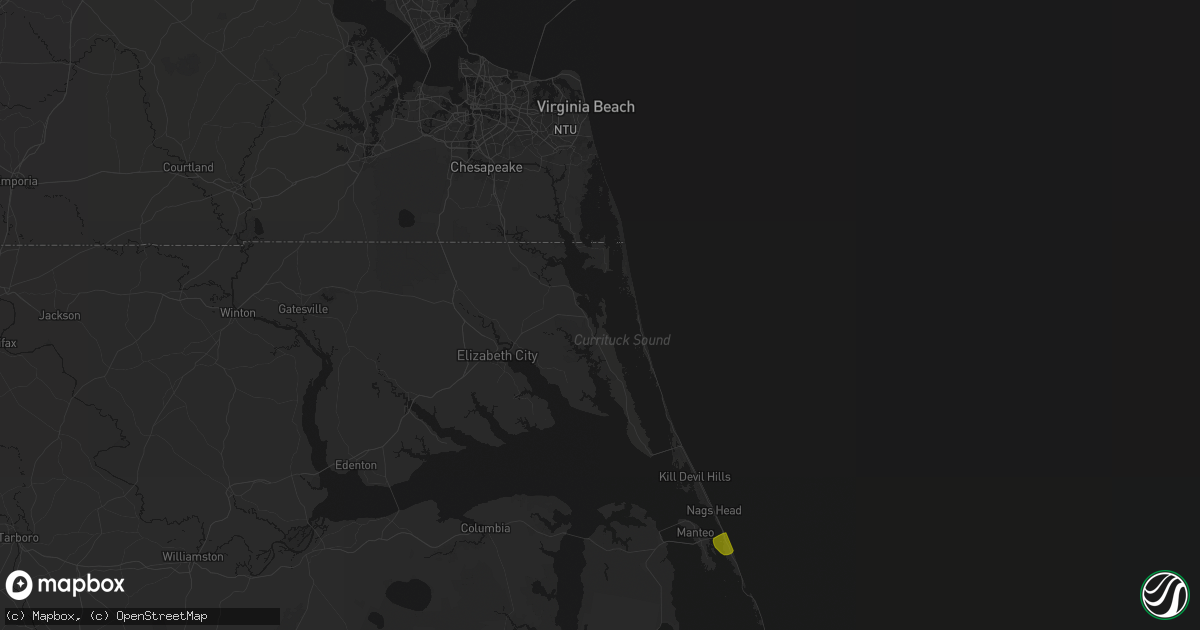 Hail map in Coinjock, NC on June 12, 2026