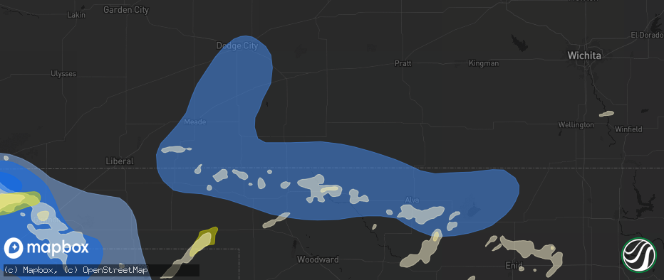 Hail map in Coldwater, KS on June 12, 2026