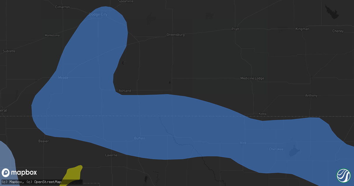 Hail map in Coldwater, KS on June 12, 2026