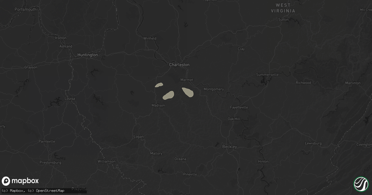 Hail map in Comfort, WV on June 12, 2026