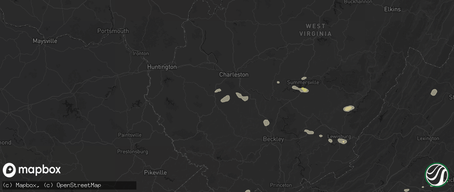 Hail map in Costa, WV on June 12, 2026