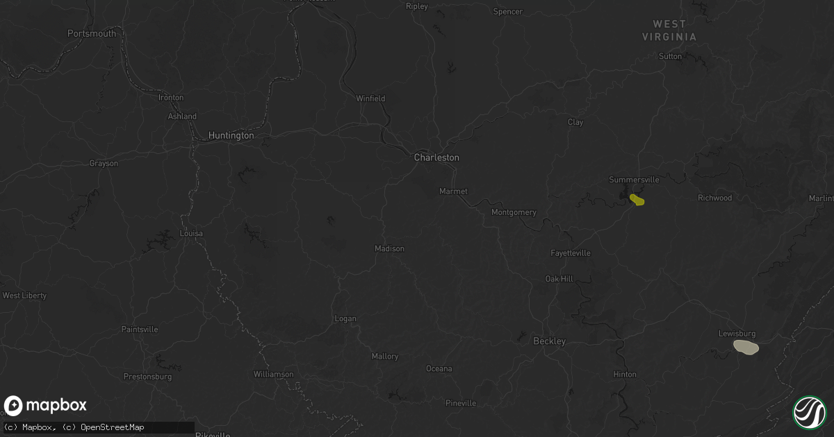 Hail map in Costa, WV on June 12, 2026