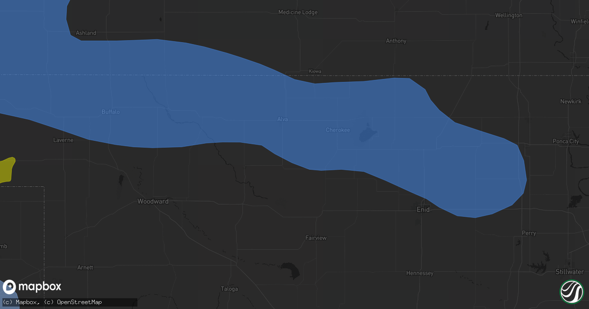 Hail map in Dacoma, OK on June 12, 2026