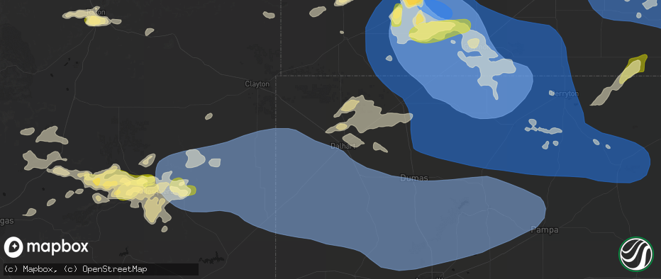 Hail map in Dalhart, TX on June 12, 2026