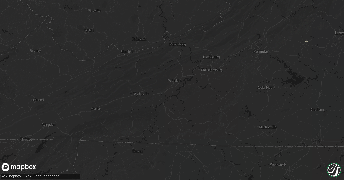 Hail map in Draper, VA on June 12, 2026