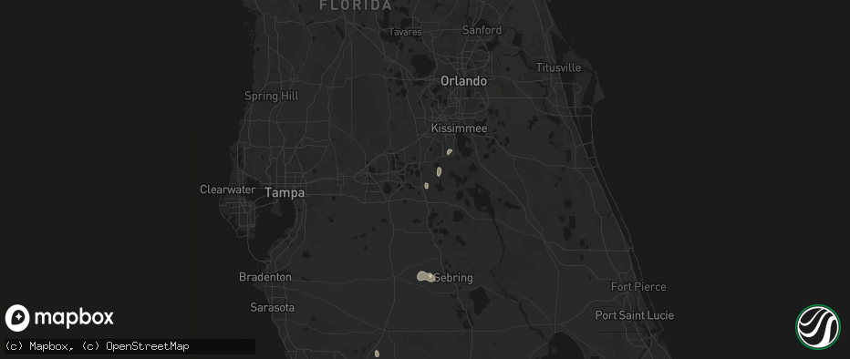 Hail map in Dundee, FL on June 12, 2026