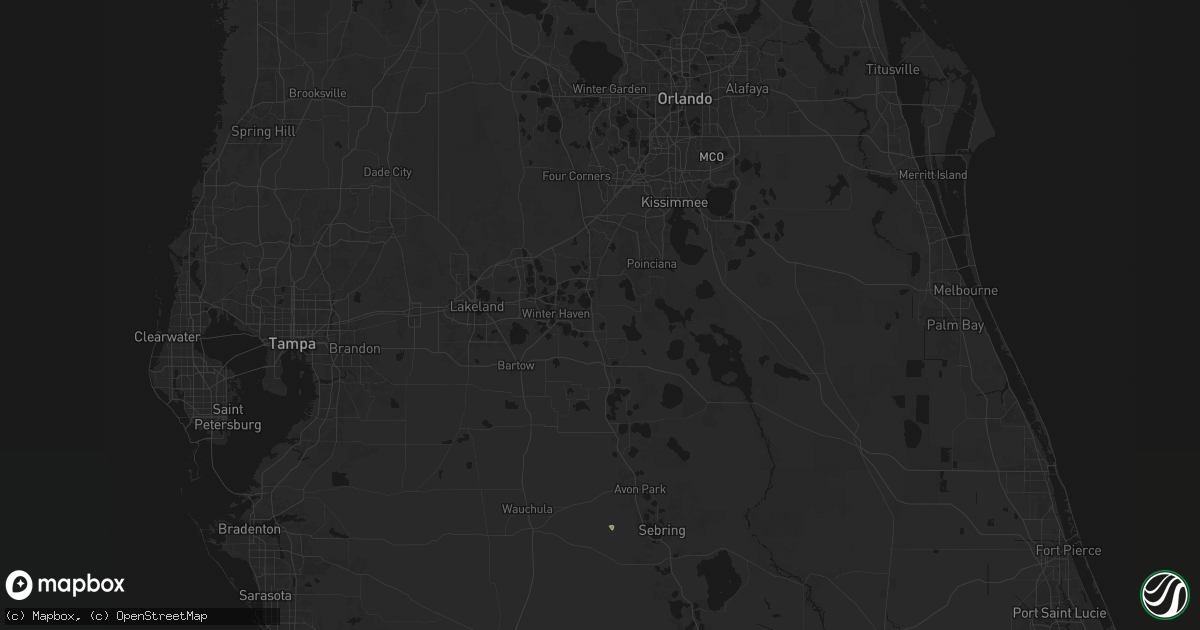 Hail map in Dundee, FL on June 12, 2026