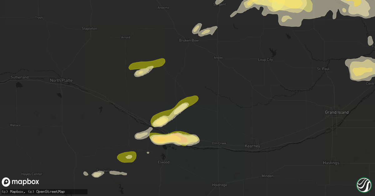 Hail map in Eddyville, NE on June 12, 2026