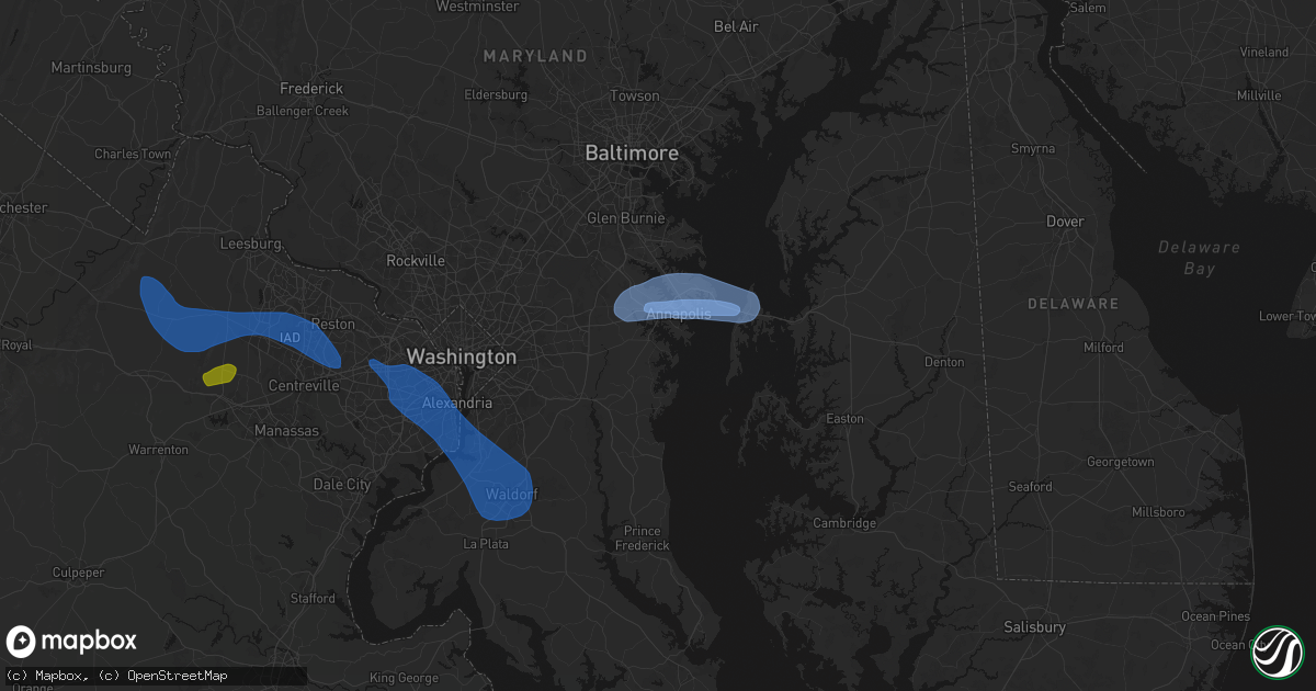 Hail map in Edgewater, MD on June 12, 2026