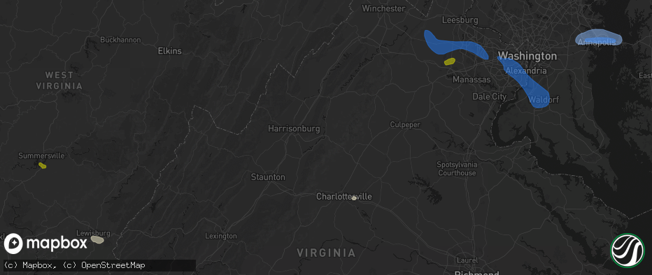 Hail map in Elkton, VA on June 12, 2026