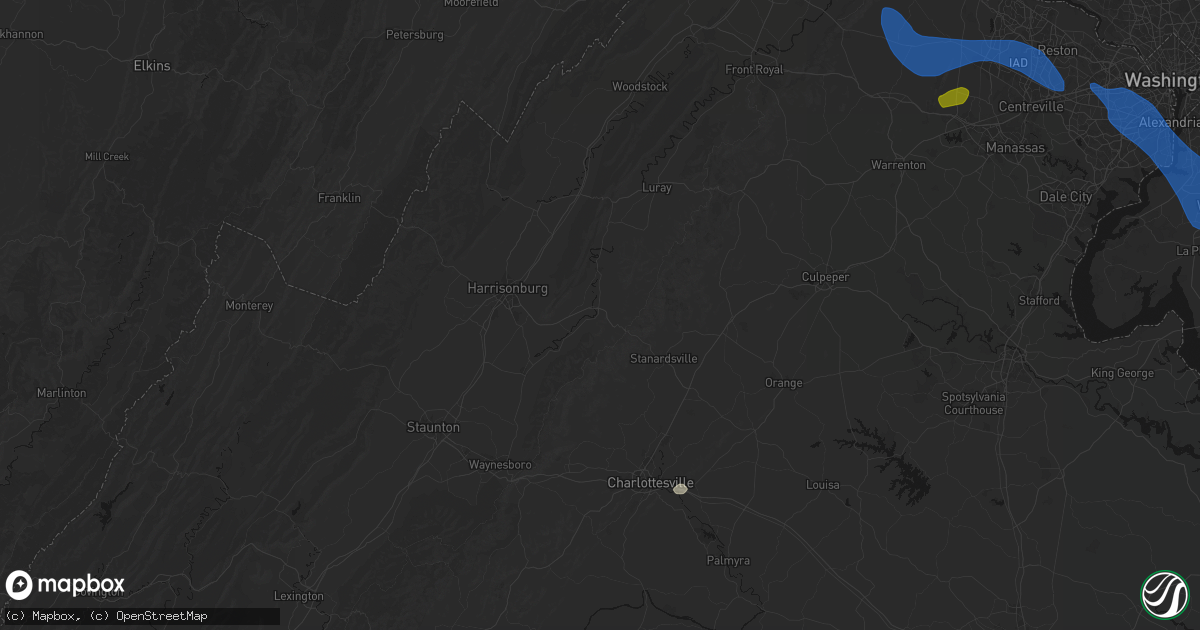 Hail map in Elkton, VA on June 12, 2026