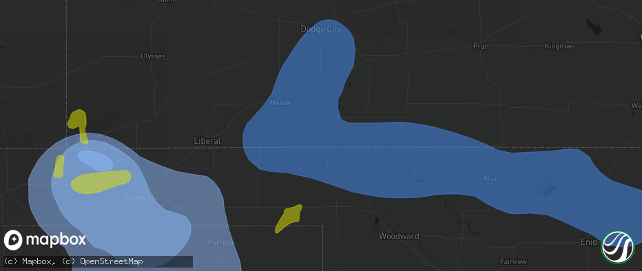Hail map in Englewood, KS on June 12, 2026
