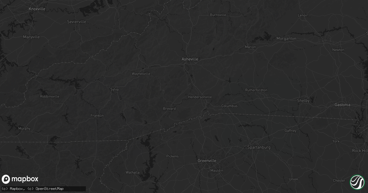 Hail map in Etowah, NC on June 12, 2026