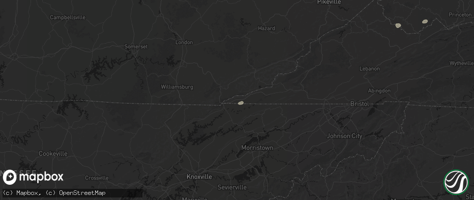 Hail map in Ewing, VA on June 12, 2026