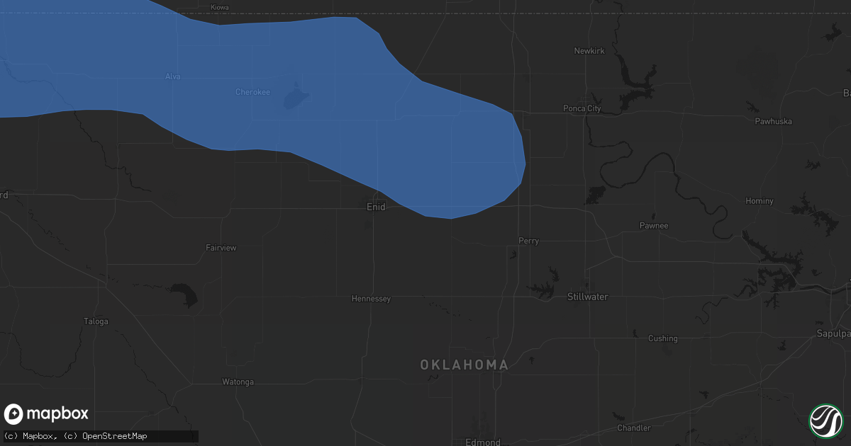 Hail map in Fairmont, OK on June 12, 2026