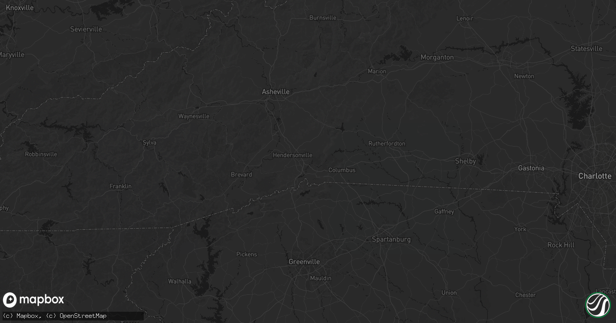 Hail map in Flat Rock, NC on June 12, 2026
