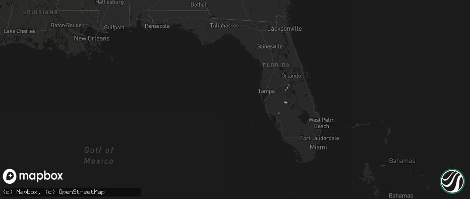Hail map in Florida on June 12, 2026