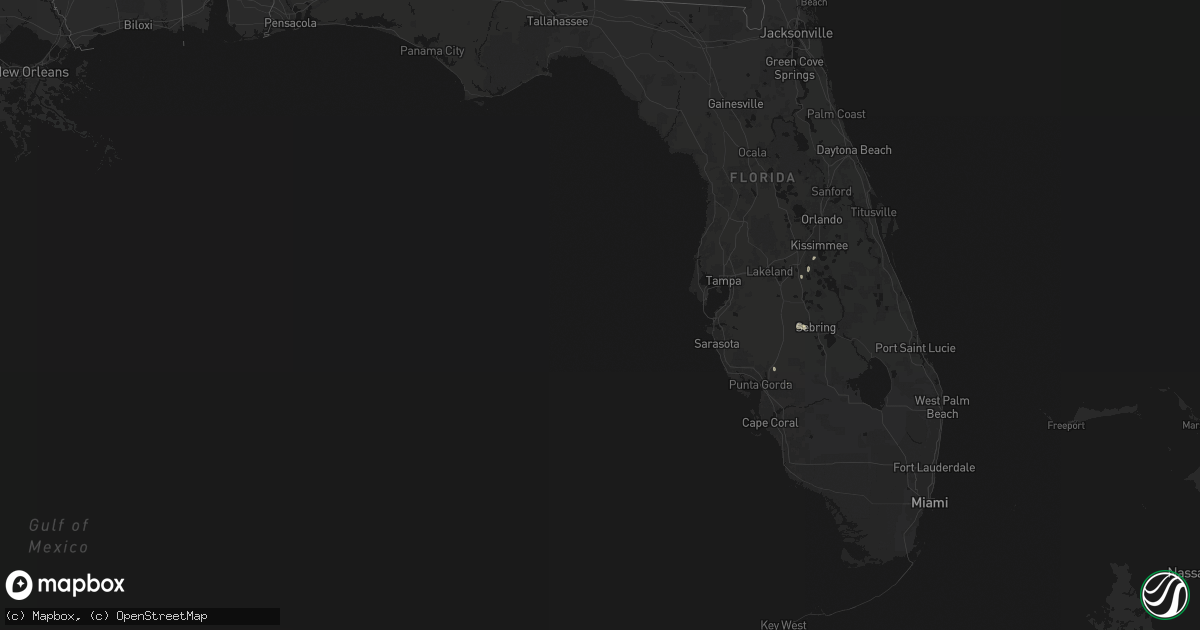 Hail map in Florida on June 12, 2026