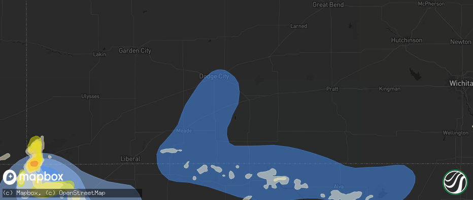 Hail map in Ford, KS on June 12, 2026