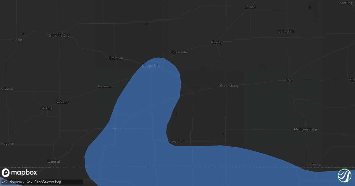 Hail map in Ford, KS on June 12, 2026