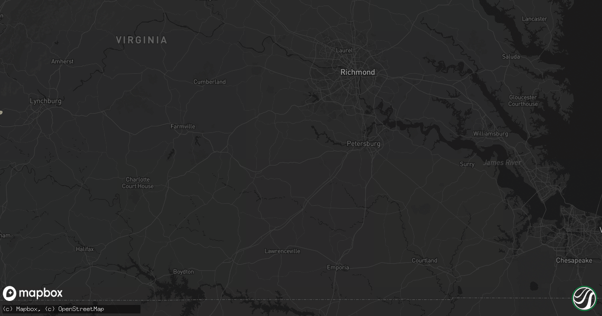 Hail map in Ford, VA on June 12, 2026
