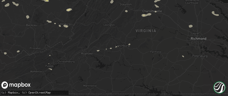 Hail map in Forest, VA on June 12, 2026