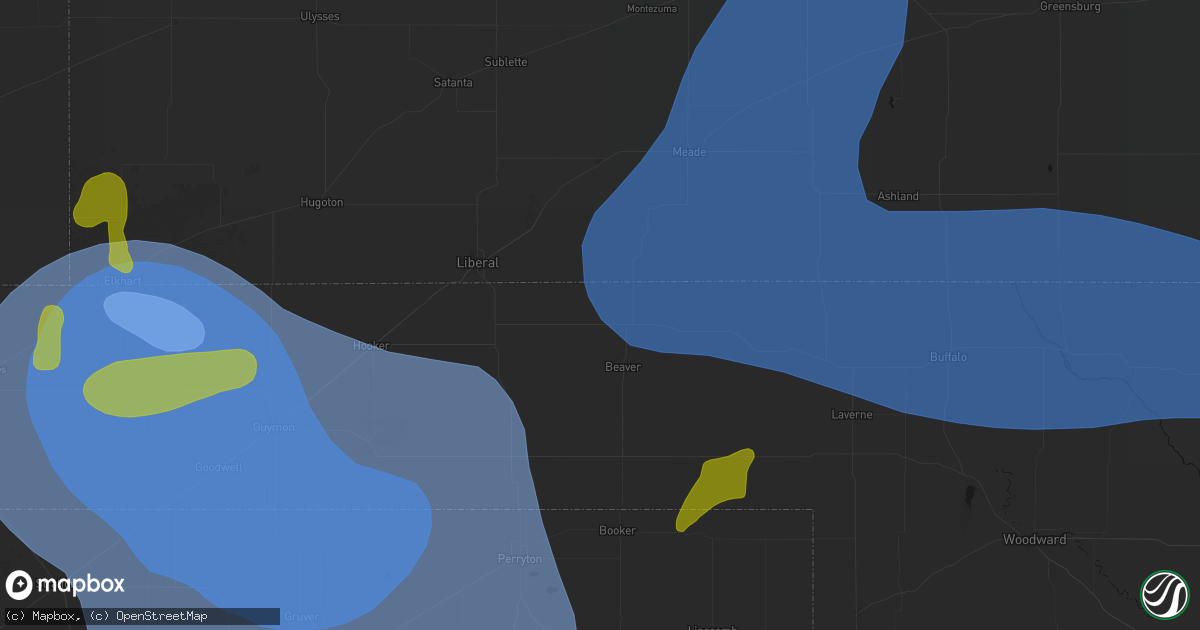 Hail map in Forgan, OK on June 12, 2026