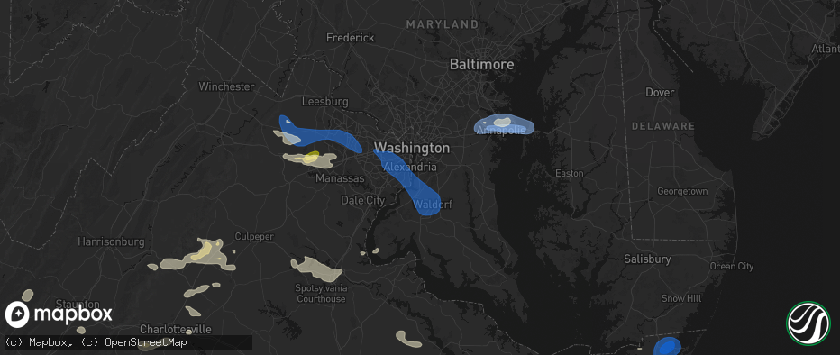 Hail map in Fort Washington, MD on June 12, 2026