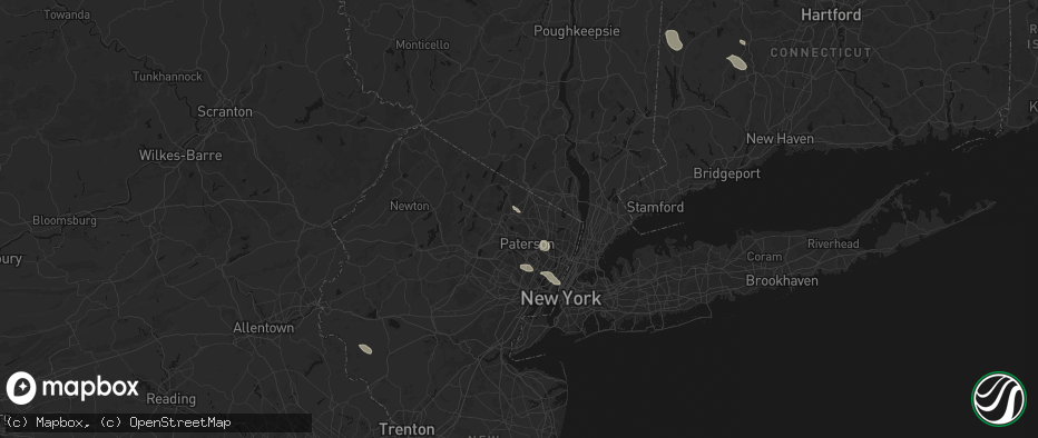 Hail map in Franklin Lakes, NJ on June 12, 2026